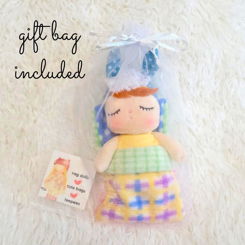 Small Waldorf Doll, Doll in Sleeping Bag image 10