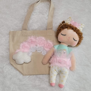 First Baby Doll, Personalized Rag Doll, Plush Doll, MeToo Angela Doll