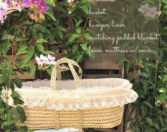 100% Cotton Bedding Comes with Moses Basket