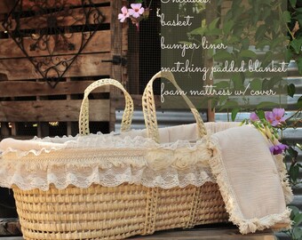 100% Cotton Bedding Comes with Moses Basket
