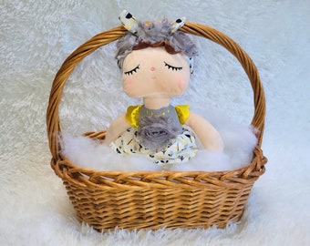 First Baby Doll, Custom Rag Doll, Easter Basket, Plush Doll