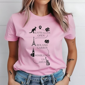Majors Tennis T Shirt, Unisex Jersey Tee, Tennis Lover Gift, Bella Canvas Tee Shirt, Tennis Fan Apparel, Tournament Tee Shirt