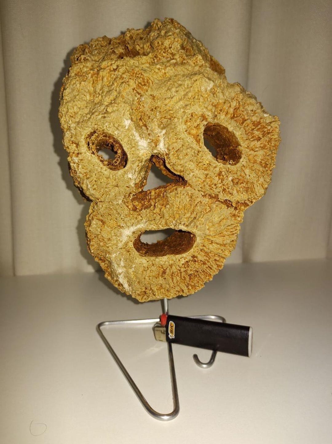 Natural Coral Face Sculpture – Ocean Spirit Mask – One of a Kind Marine ...