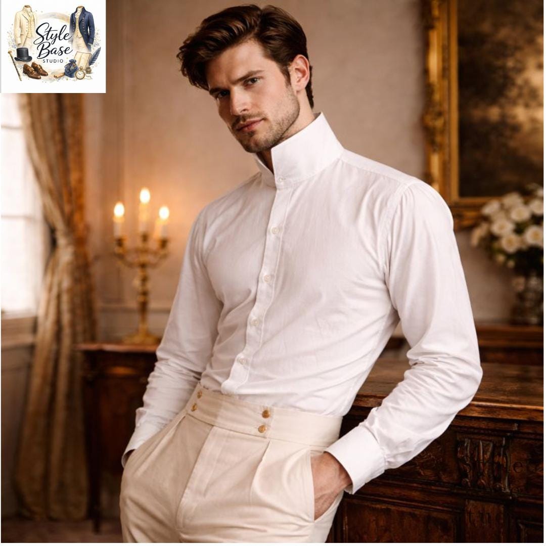 High Collar Shirts Men Formal - Etsy High Collar Shirts Men Formal - Etsy