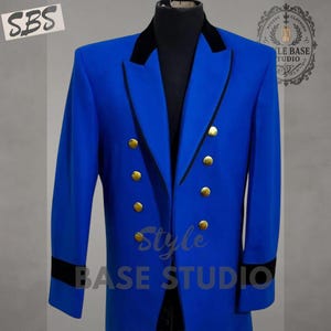 New Men&#39;s Navy Blue Wool Regency Jacket– 18th Century Victorian Era Coat – Custom Tailored Aristocratic Jacket - Elegant Formal Jacket