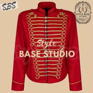 Nova jaqueta masculina estilo Napoleon Military Drummer Parade - Jaqueta militar steampunk personalizada de hussardos - Jaqueta de oficial - Uniforme militar