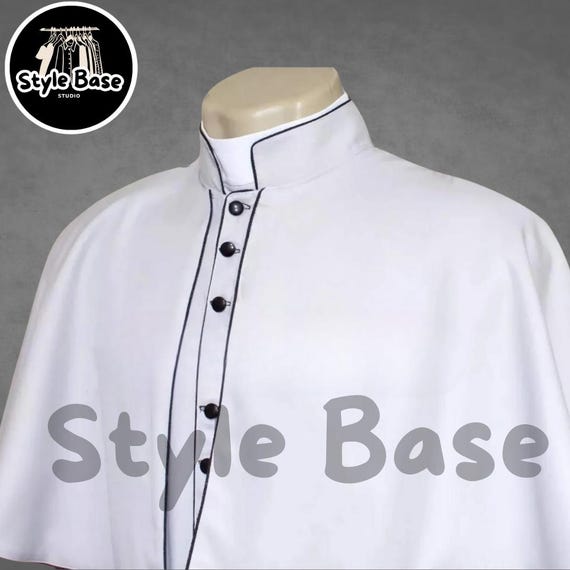 Men's White Priest Cassock Robe - Gothic Clergy Outfit