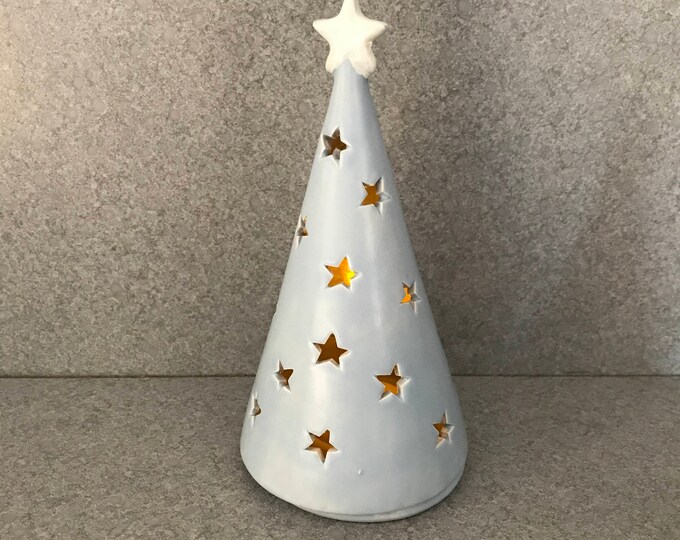 Tea Light Tree Light Decorations Baby Blue Tree Lantern Etsy