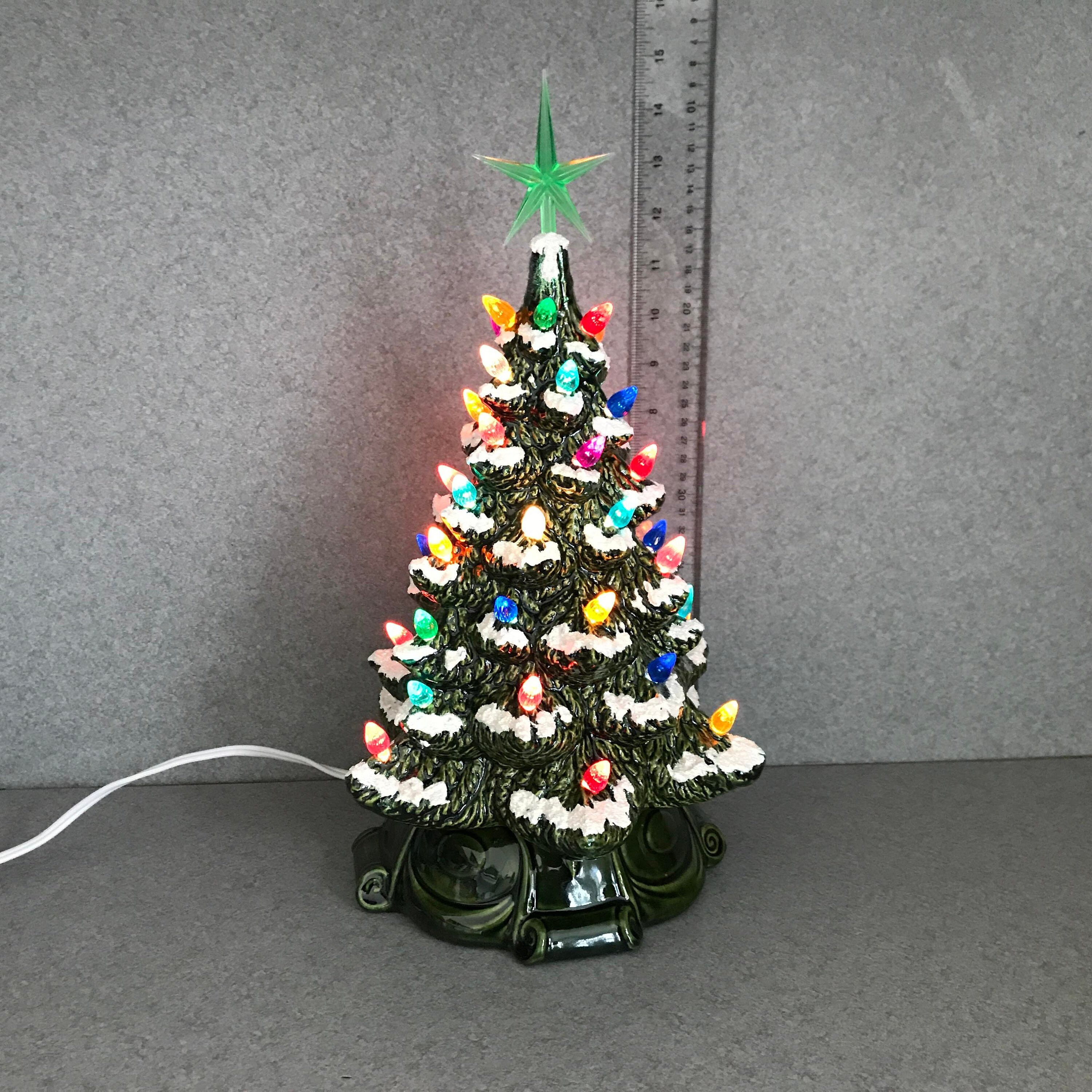 Ceramic Christmas Tree with Lights. 14 Retro tree Etsy