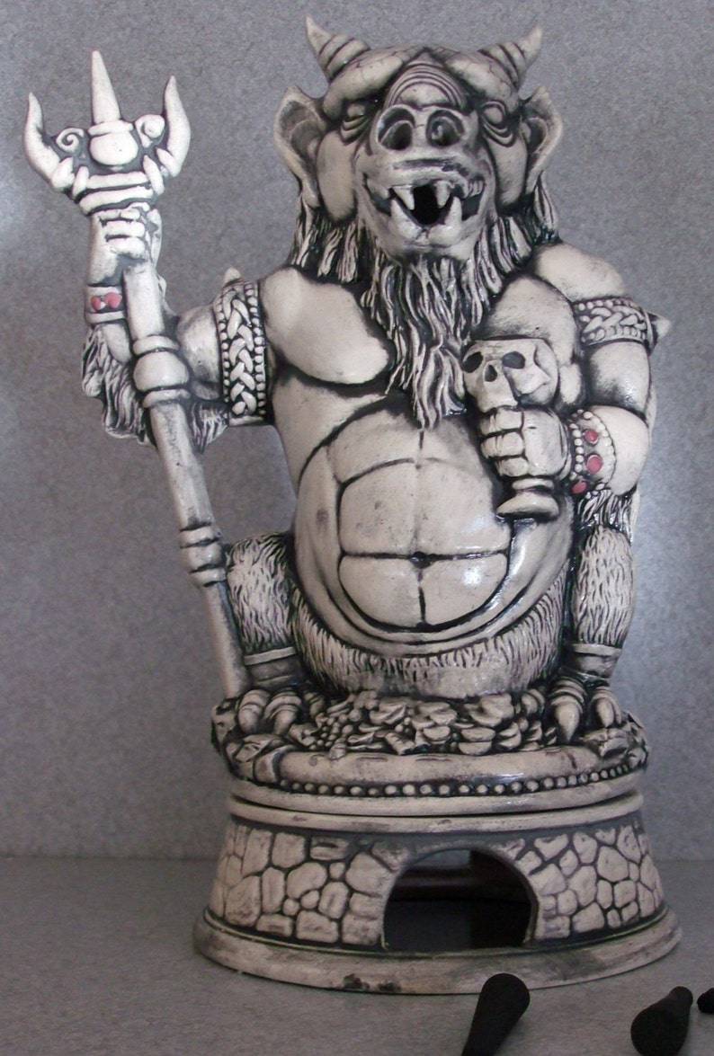 Demon Incense Burner With a Skull Etsy