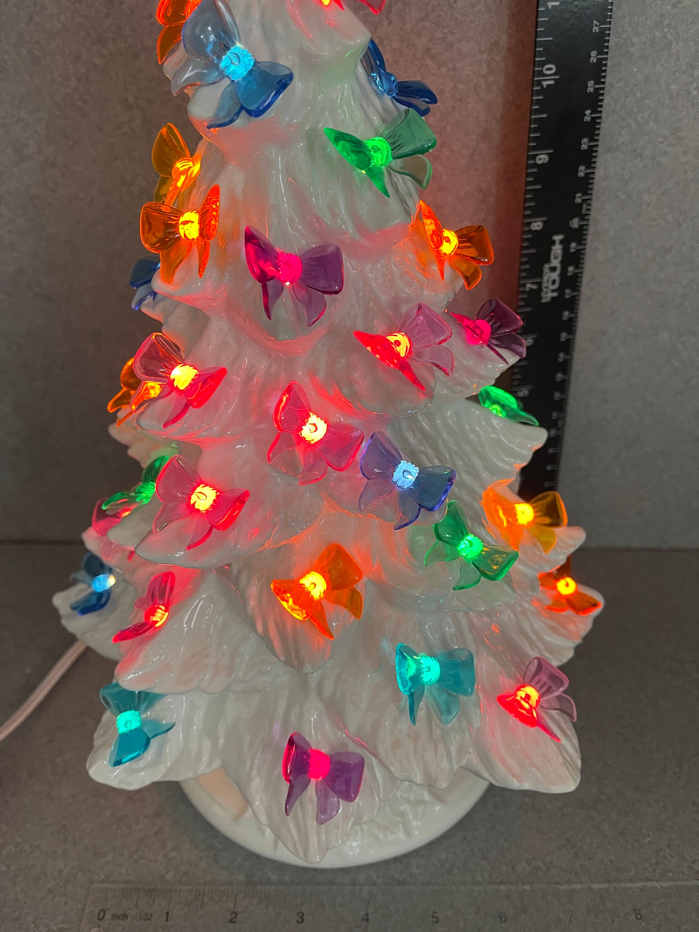 Ceramic Christmas Tree Spring Bows Etsy