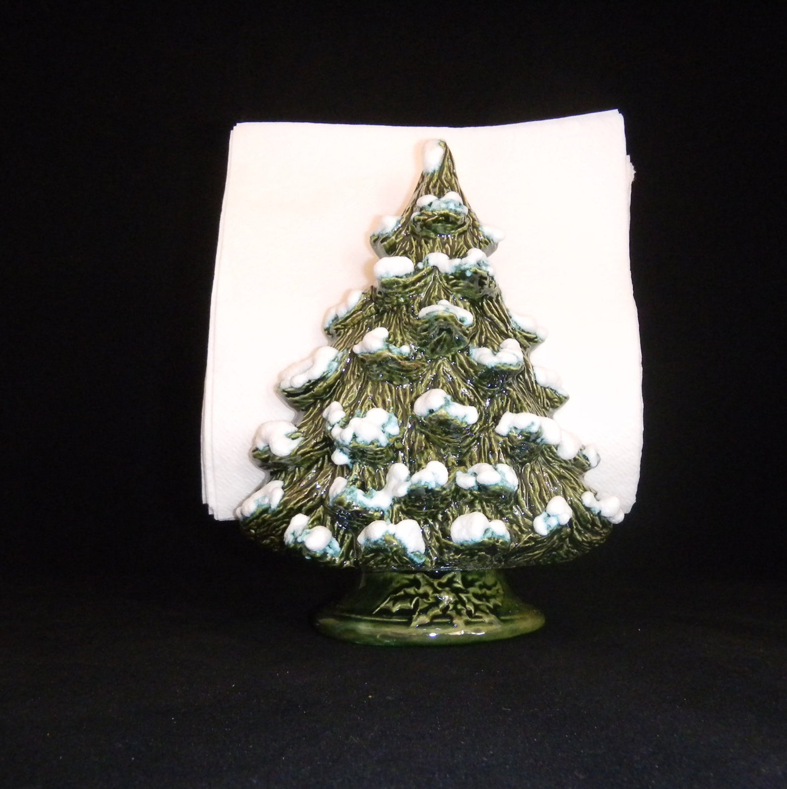 Ceramic tree card Holder or Christmas tree napkin holder Etsy
