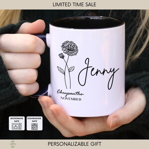 Custom Wildflower Mug, Custom Mug, Personalized Mug, Personalized Coffee Mug,Custom Family Mug, Make Your Own Mug, Custom Coffee Mug MUG027