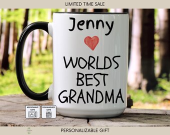 Personalized Grandma Coffee Mug, Worlds Nana Gift MUG158