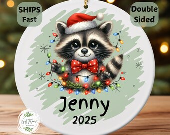 Personalized Raccoon Christmas Ornament: Funny Gift ORN102