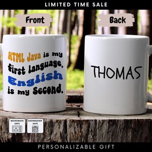 Funny Nerd Mug: HTML Java, Personalized Programming Gift MUG166