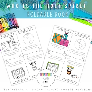 Holy Spirit | Kindergarten Curriculum | Preschool Curriculum | Kids Ministry | Foldable Book | The Trinity