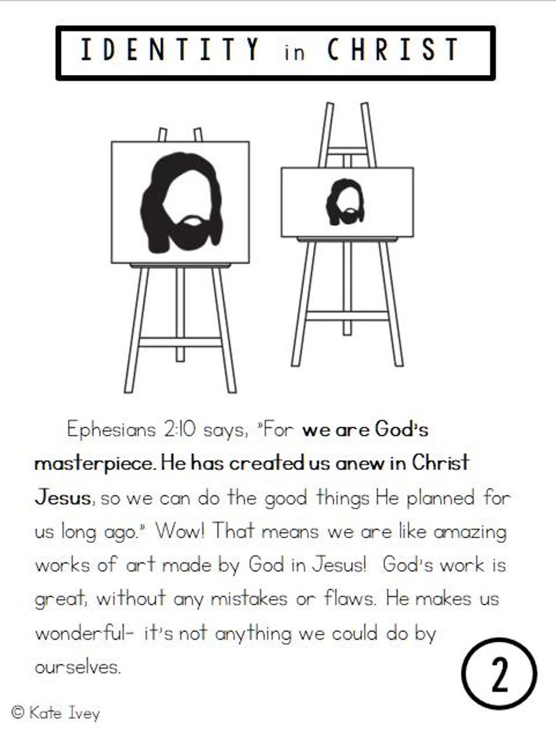 Identity in Christ | Foldable Printable Book | Mini Book for Kids ...