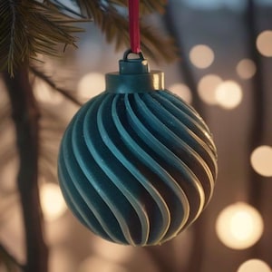 Modern Christmas Ball Set STL – 3D Printable File for Tree – Downloadable Digital Decoration – Christmas Party Ornament