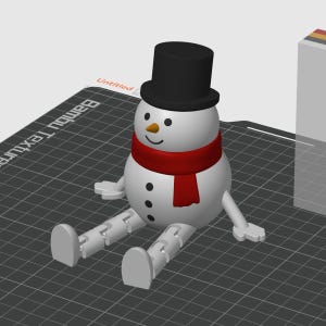 Snögubbe STL med flexibla ben, Flexi-leksak, Ledad, 3D-utskriftsfil, Digital nedladdning för kommersiellt bruk bild 6