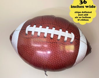 HUGE Football Balloon 36" - Sports Birthday Party Decorations Game Themed Baby Shower Balloons Large Football Touchdown Tailgate Party