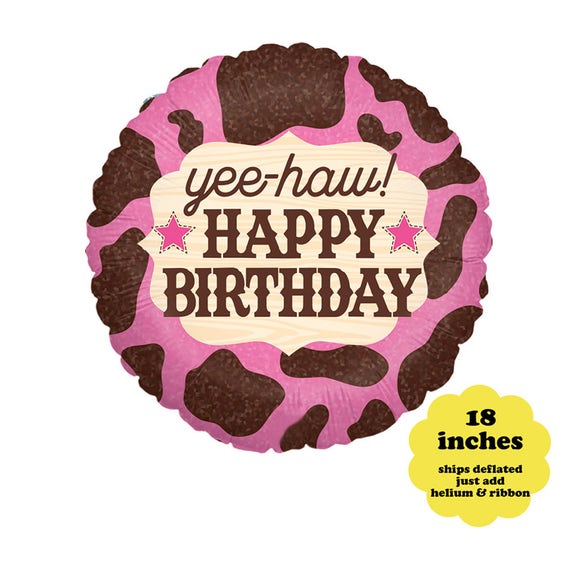 Cowgirl Birthday Balloon 18 Cow Girl Decorations Western