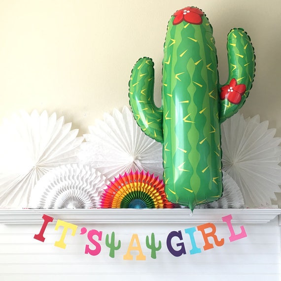 It S A Girl Fiesta Banner 5 Inch Letters Baby Shower It S A Girl Fiesta Banner 5 Inch Letters Baby Shower Decorations Its Cactus Garland Sign