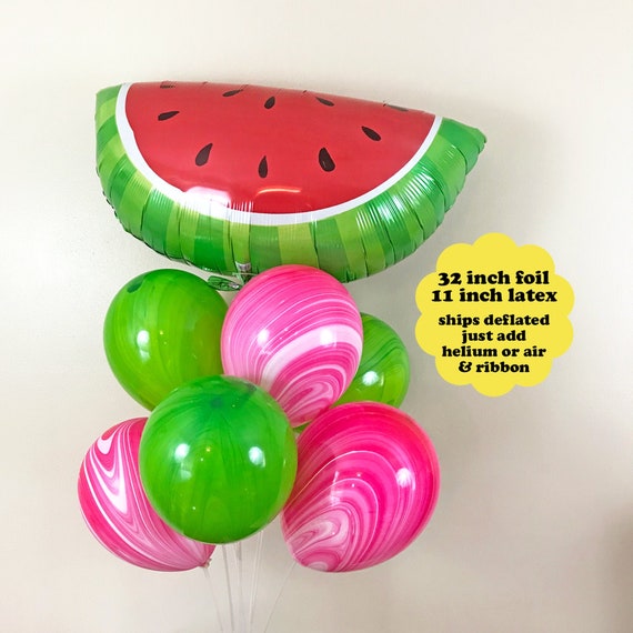 Watermelon Balloons - One in a Melon First Birthday Party BBQ Decorations Tutti Fruitti Theme Twotti Fruitti Summer Fruit Picnic Fruity Il_570xn