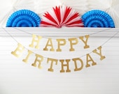 Glitter Happy Birthday Banner - 5 inch Letters - Happy Birthday Party Decoration Birthday Garland Party Banner Glitter Birthday Decor Sign