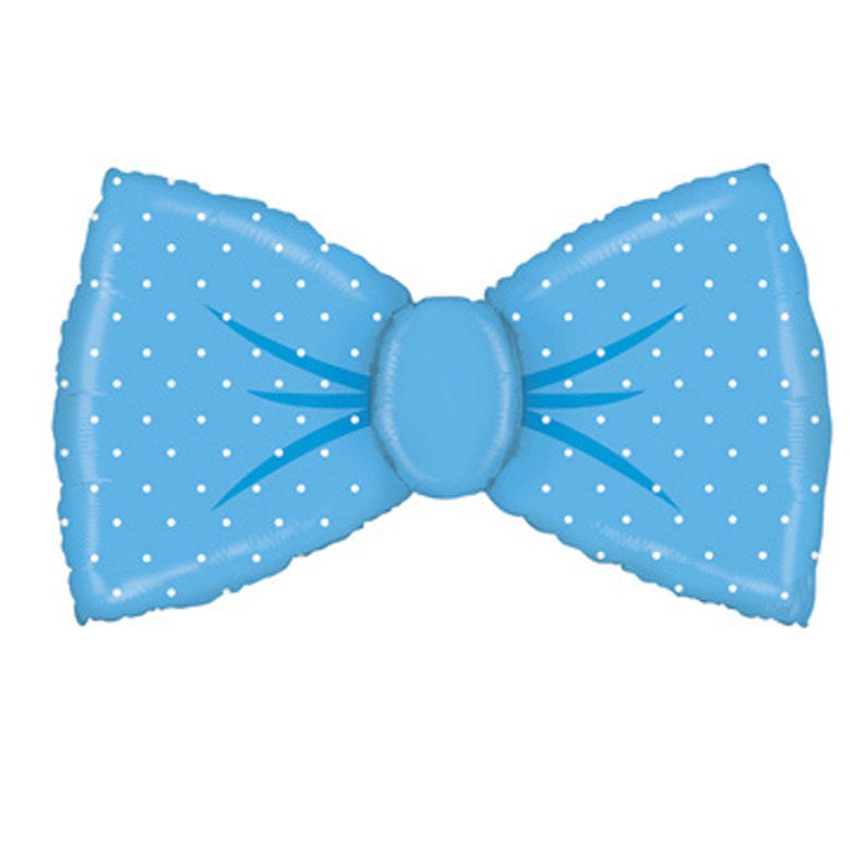 Bow Tie Balloon 42 Little Man Party Decorations It's A Boy Baby Shower Decor Bow Tie Birthday Party Balloon Blue Bowtie Large Foil Bows image 5
