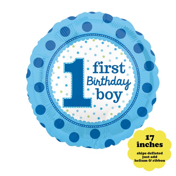 Boys 1st Birthday Balloon First Birthday Boy Decorations 17 Happy