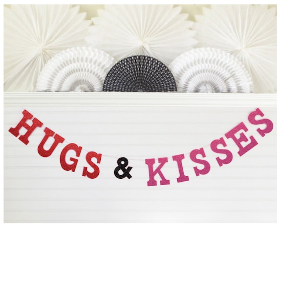 Anniversary Sweet Nothings Hugs /& Kisses Cursive Banner Glitter Valentine/'s day 1pc Special Occasions Banners