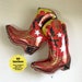 Cowboy Boots Balloon - 36' - Western Party Decorations Rodeo Birthday Decor Cowboy Baby Shower Farm Party Red Boots Large Balloon Barnyard 