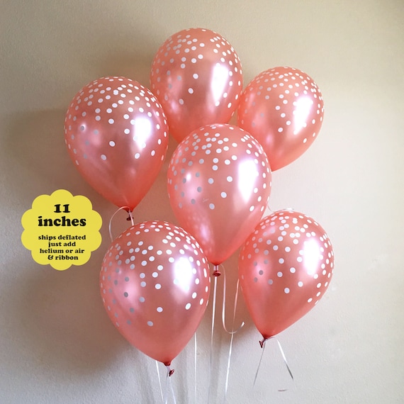 10 Pack 11 1st First Birthday Girl Pink Latex Balloons with Matching Ribbons
