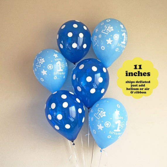 First Birthday Decorations Boy 1st Birthday Balloons 6 Pack 11