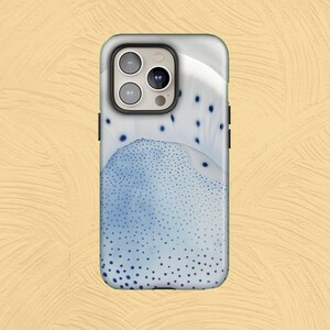 Custodia per telefono con forme astratte leggere, blu, minimalista, TOUGH Cover per iPhone 16, 15, 14, 13, 12, Google Pixel 9, 8, 7, Samsung S25, S24, S23, A22