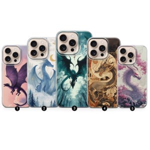 Anime Bunt Drache Handyhülle Japanische Monster Abdeckung passend für iPhone 16, 15, 14, 13, Google Pixel 9, 8, 7, 6, Samsung Galaxy S25, S24, S23