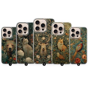 William Morris Inspired Phone Case Vintage Pattern Cover fit for iPhone 16, 15, 14, 13, Google Pixel 9, 8, 7, 6 Samsung Galaxy S25, S24, S23