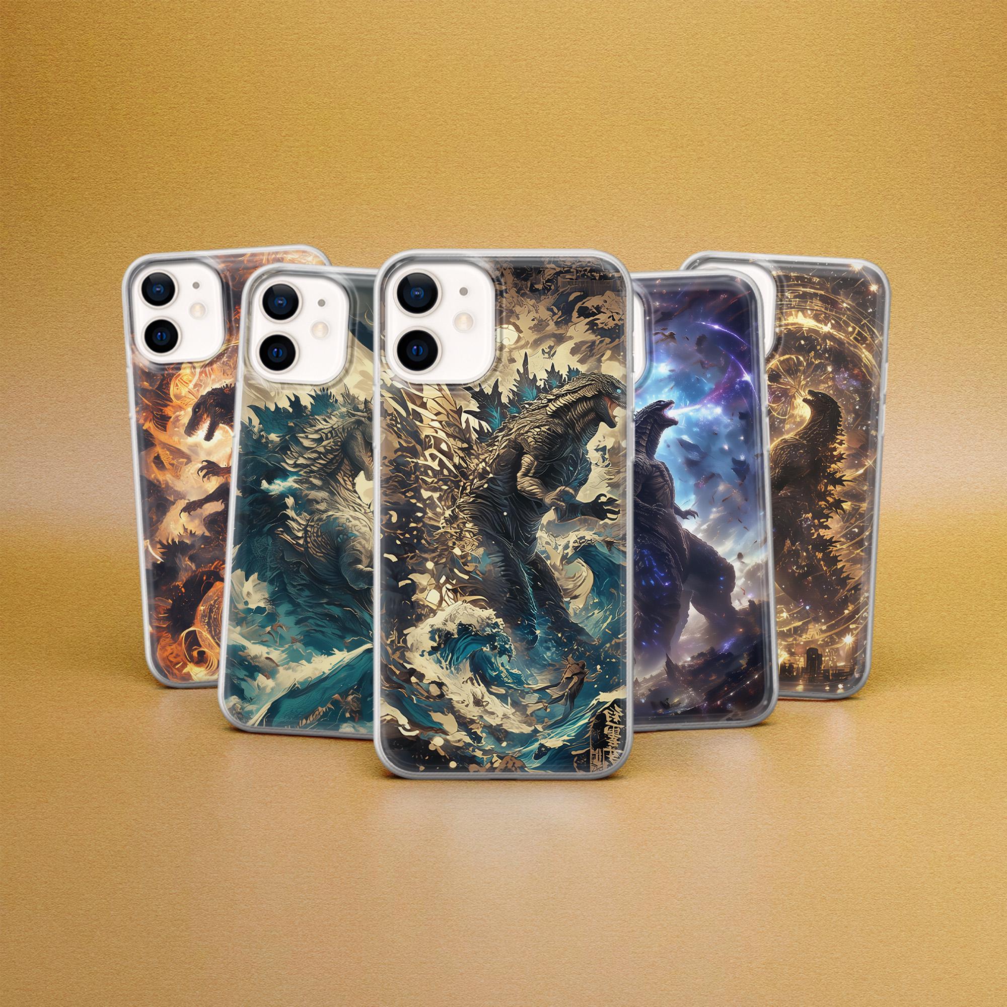 Sci-fi Godzilla Phone Film Cover for iPhone 16Pro, 15, 14, 13, 12, 11, Google Pixel 9, 8, 7, 6, Samsung Galaxy S25Ultra, S24, S23+, S22, A55
