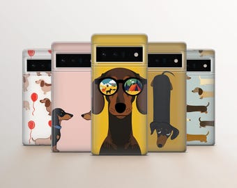 Sausage Dog Phone Dachund Dog Cover fit for Google Pixel 10 XL, 9A iPhone 17 Pro Max, 16,  15, 14, 13, 12 Samsung Galaxy S26 Ultra, S25, A57