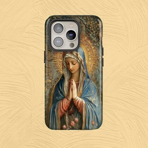 Jungfrau Maria Handyhülle Mutter Gottes TOUGH Cover für iPhone 16e, 15, 14, 13, 12, Google Pixel 9Pro XL, 8A, 7A, 6A, Samsung S25, S24 FE, S23