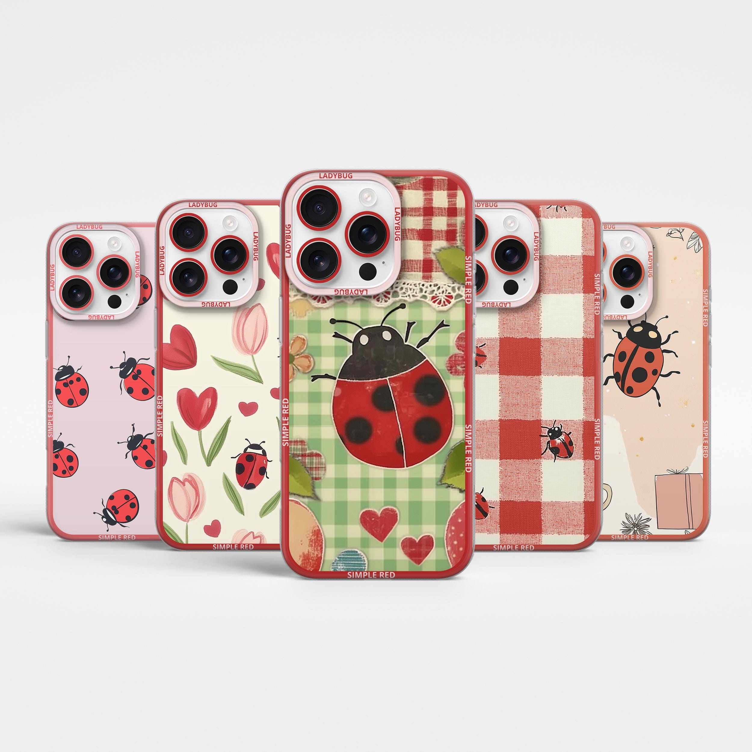 Ladybug Phone Case Simple Red Cute Pink Custom Cover for iPhone 17pro Max,  16pro, 15pro, 14, 13 Samsung Galaxy S25ultra, S24ultra, S23, A56 - Etsy  Israel