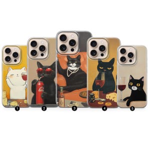 Funny Cat Phone Case Cat Meme Cat lover Cute Cat Art Cover fit for iPhone 16, 15, 14, 13, Google Pixel 9, 8, 7, Samsung Galaxy S25, S24, S23