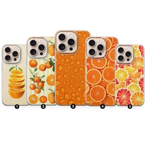 Orange Phone Case Sweet Citrus Fruit Summer Cover fit for iPhone 16 Pro Max, 15 Pro, 14, 13, 12 Google Pixel 9, 8 Samsung Galaxy S25 S24 S23