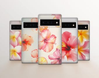 Hibiscus mobilskal med hawaiisk blommotiv, passar iPhone 17 Pro Max, 16e, 15, 14, 13 och Samsung S26 Ultra, S25 FE, A57, Pixel 10 XL, 9a, 8