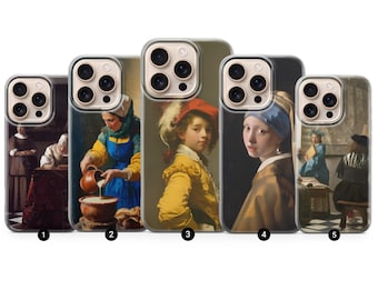 Johannes Vermeer Phone Case Art Cover fit for iPhone 17 Pro Max, 16e, 15, 14, 13 & Samsung S26 Ultra, S25 FE, S24, A57 Pixel 10 Pro XL, 9, 8