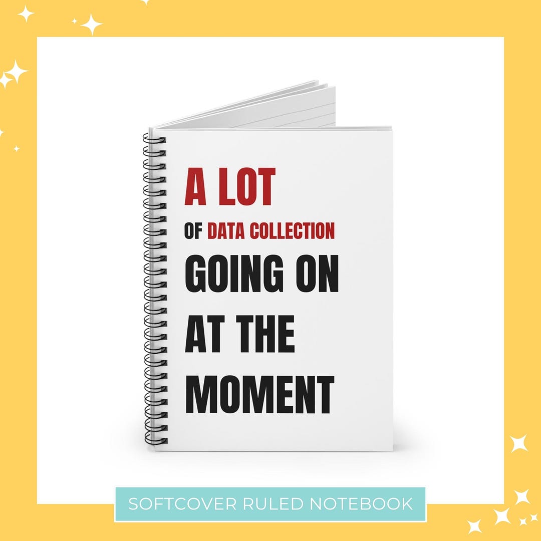Data Collection Spiral Notebook - A Lot Going on at the Moment | Gift ...