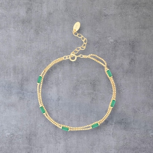 925 Sterling Silver Gold Plated Bracelet | Fashion Jewelry | 20cm Chain