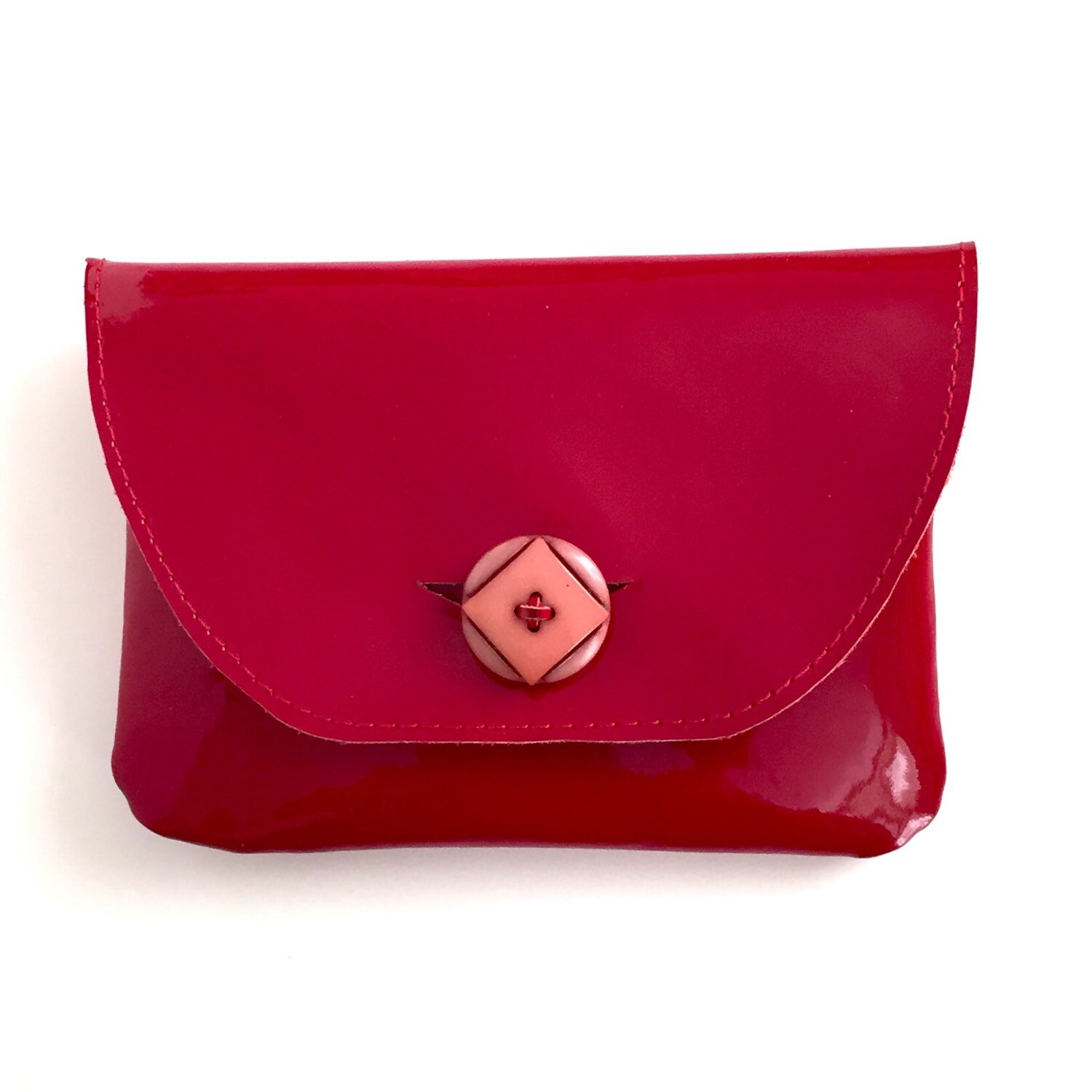 red patent purse