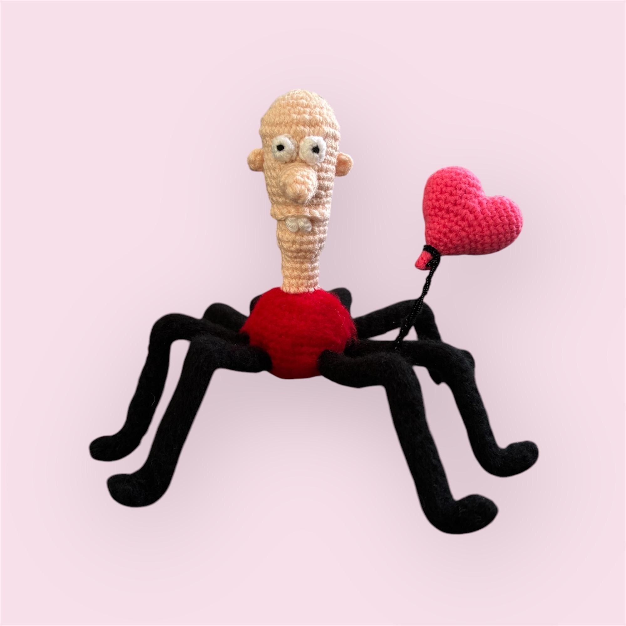 Cupid’s Weird Cousin – Amigurumi Love Bug. Size: 10 inches.